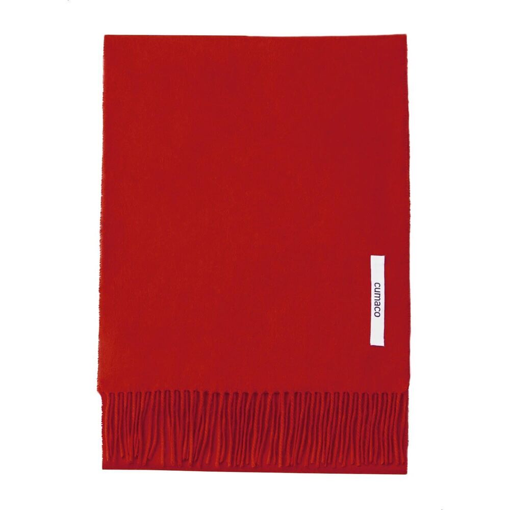 1772 17. Scarlet Cashmere Scarf Large Thick